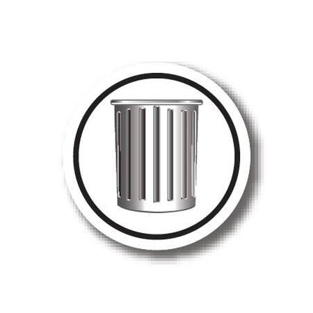 Ergomat 20in CIRCLE SIGNS - Trash Can DSV-SIGN 400 #3011 -UEN